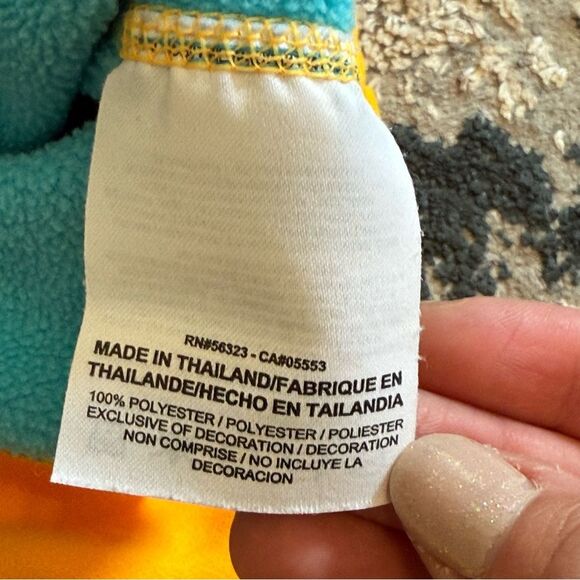 Nike Therma-Fit Turquoise & Yellow Logo Cowl Neck Hoodie w Thumbholes Size Small - Picture 7 of 9